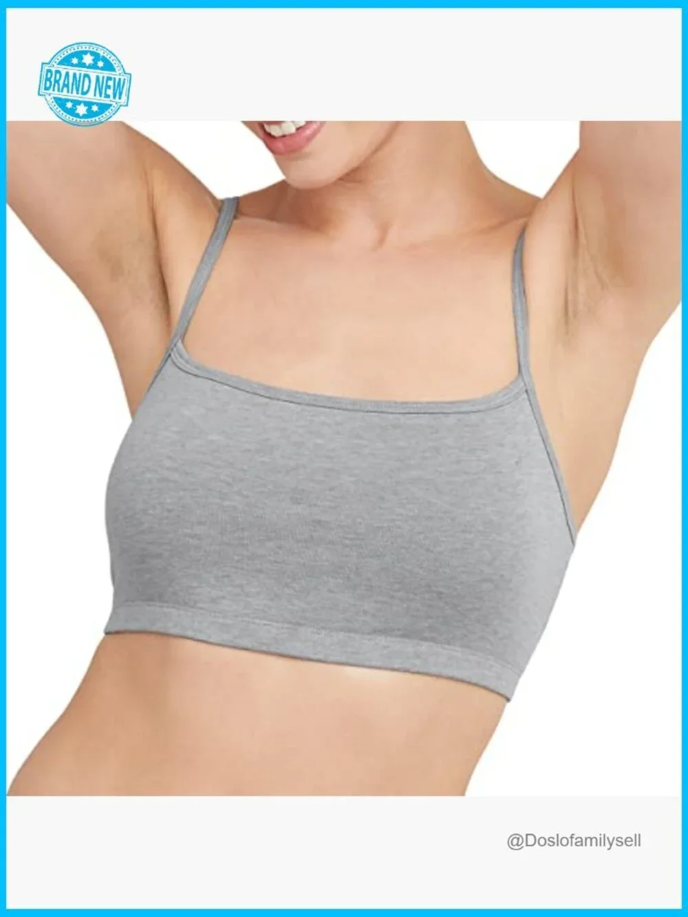 String Bralette 3-Pack Cotton Wireless Pullover Bra Light Support Crop Top